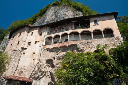 Lake Maggiore - Hermitage of Santa Caterina del Sassoの写真素材