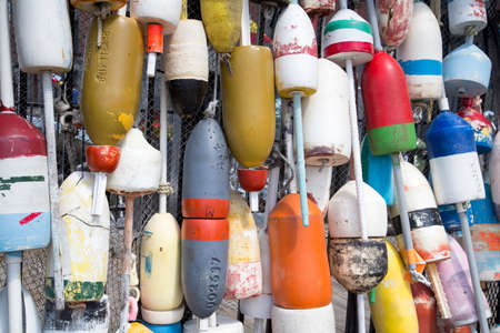 Boston, Floats from fishing nets at Boston Harborのeditorial素材
