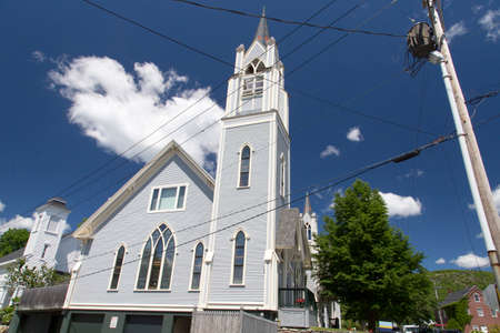 Part of Camden Harbor, Camden, Maine, USA, in summerのeditorial素材