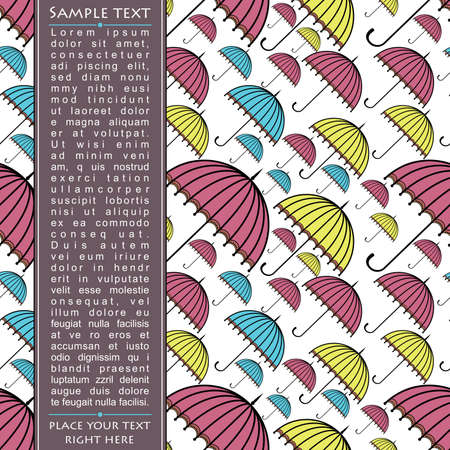 Card with umbrellasのイラスト素材