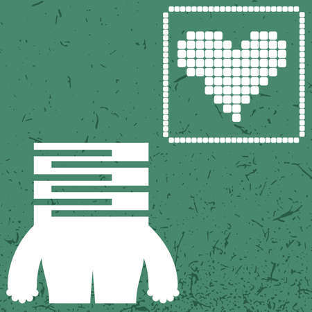 Monster with heartのイラスト素材