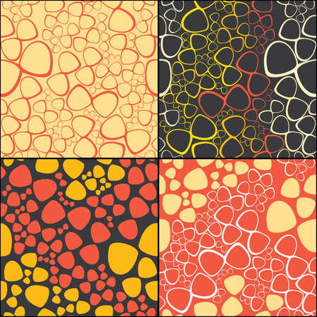 Set of four decorative elements - seamless patternのイラスト素材