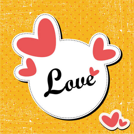 Valentine`s Day cardのイラスト素材