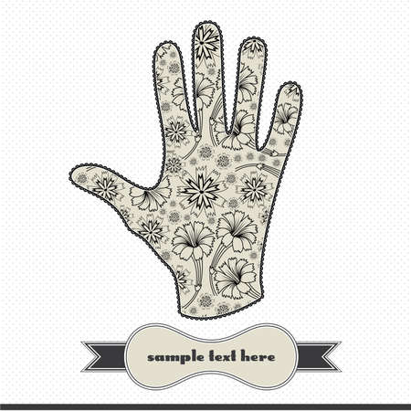 Floral composition in handのイラスト素材