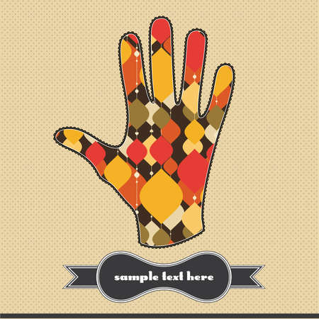 Colorful decorative elements in handのイラスト素材