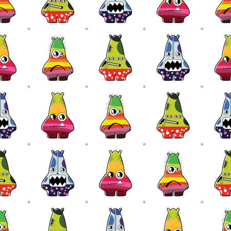 monster seamlessのイラスト素材