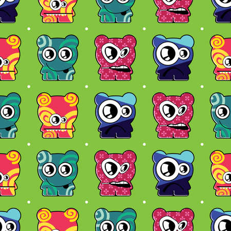 monster seamlessのイラスト素材