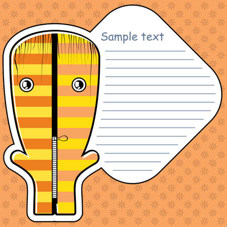 Cartoon monster with message cloudのイラスト素材