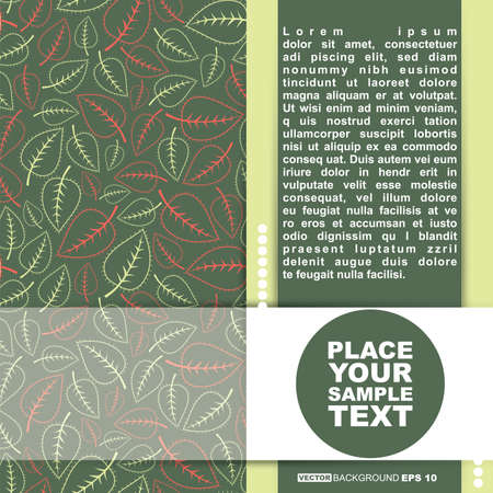 Card with colorful leafsのイラスト素材