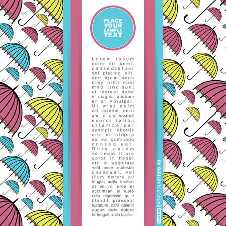 Card with umbrellaのイラスト素材