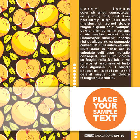 Card with appleのイラスト素材