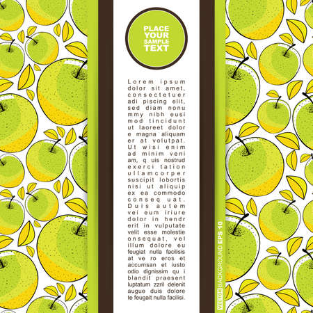 Card with appleのイラスト素材