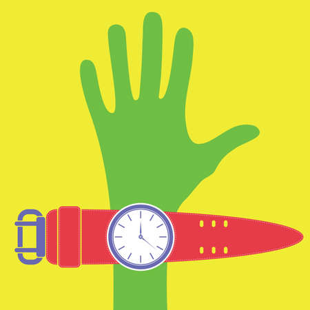 Hand and watchesのイラスト素材