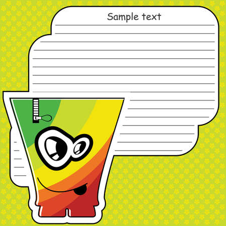 Cartoon monster with message cloudのイラスト素材