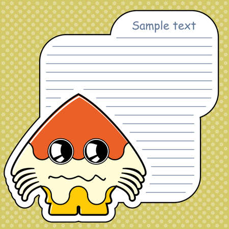Cartoon monster with message cloudのイラスト素材