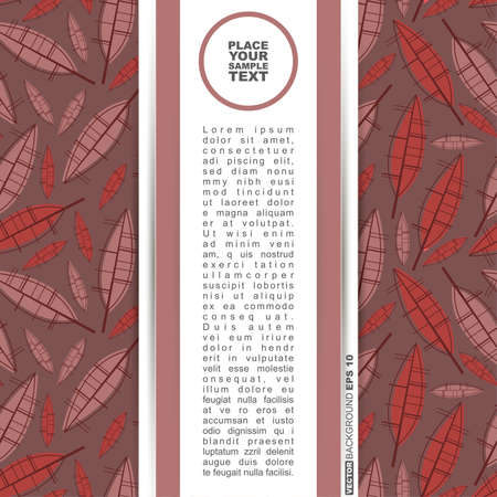 Card with leafsのイラスト素材