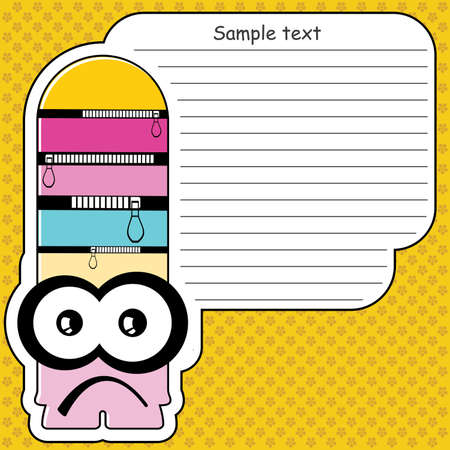 Cartoon monster with message cloudのイラスト素材