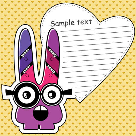 Cartoon monster with message cloudのイラスト素材