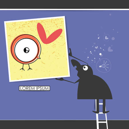 Character in museumのイラスト素材