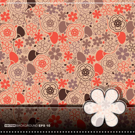 Floral cardのイラスト素材