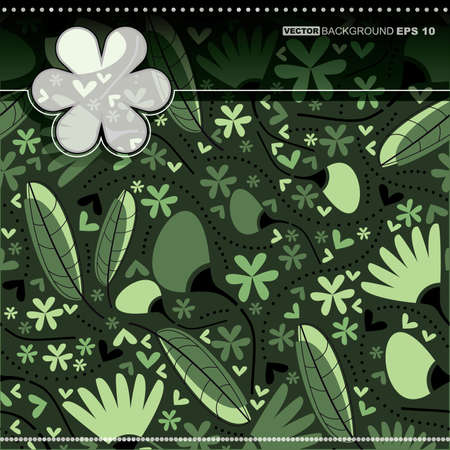 Floral cardのイラスト素材