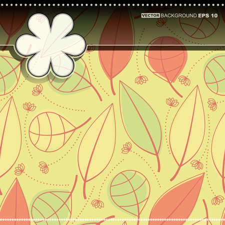 Floral cardのイラスト素材