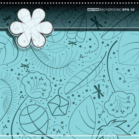 Floral cardのイラスト素材