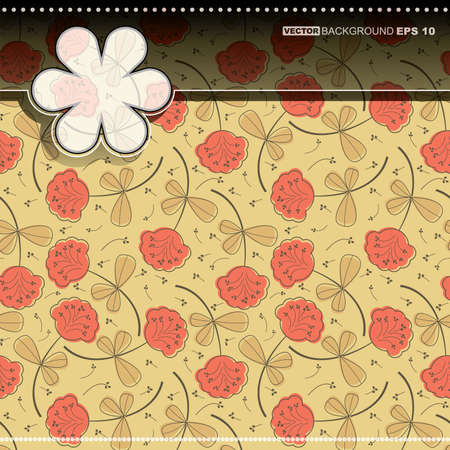 Floral cardのイラスト素材