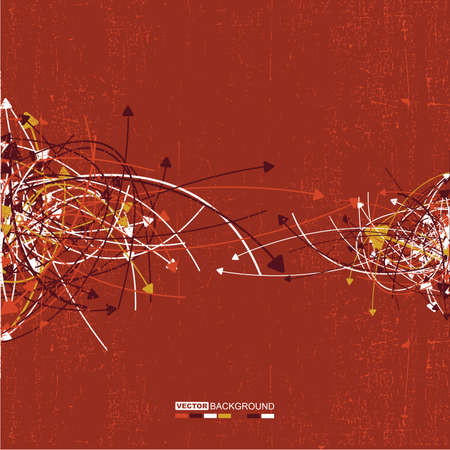 abstract colorful arrows on grunge backgroundのイラスト素材