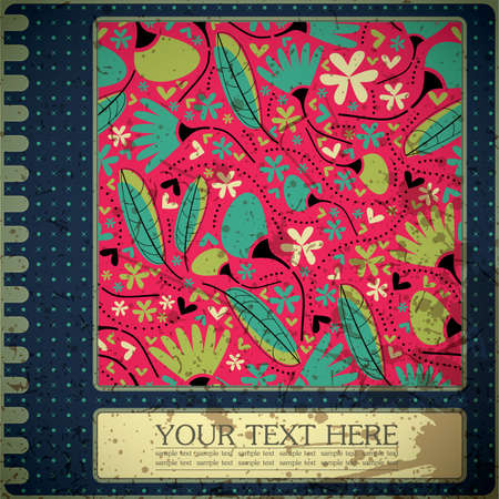 Floral cardのイラスト素材