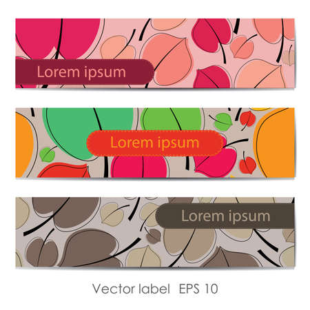 Colorful autumn cardsのイラスト素材