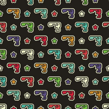 Monsters - seamless patternのイラスト素材