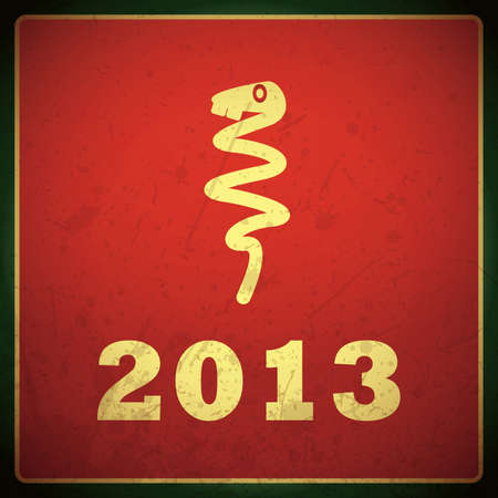 New year card with snakeのイラスト素材