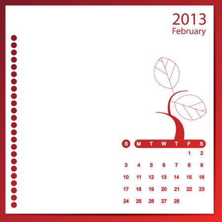 February 2013のイラスト素材