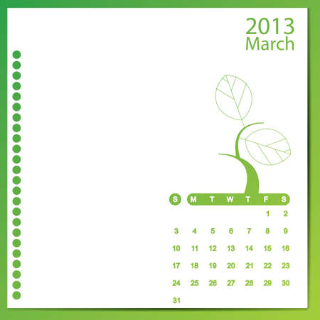 March 2013のイラスト素材