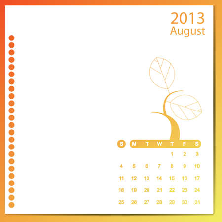 August 2013のイラスト素材