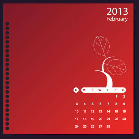 February 2013のイラスト素材