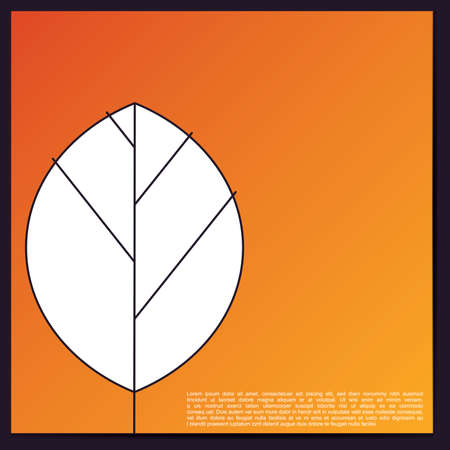 Card with leafのイラスト素材