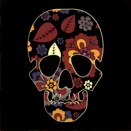 Colorful skullのイラスト素材