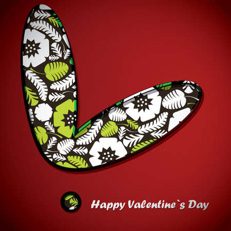 Valentine`s day cardのイラスト素材