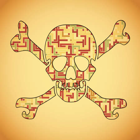 Colorful skullのイラスト素材