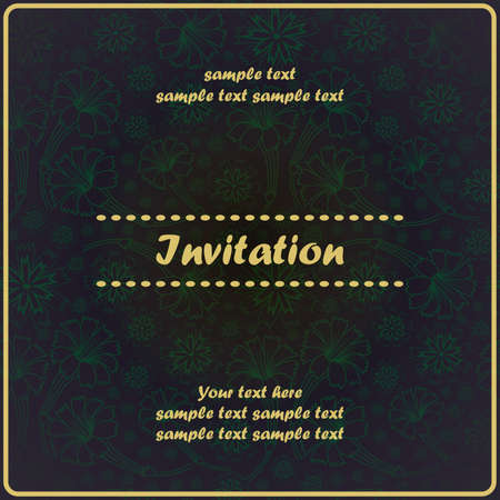 Floral invitationのイラスト素材