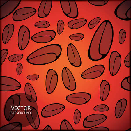 Card with coffee beansのイラスト素材