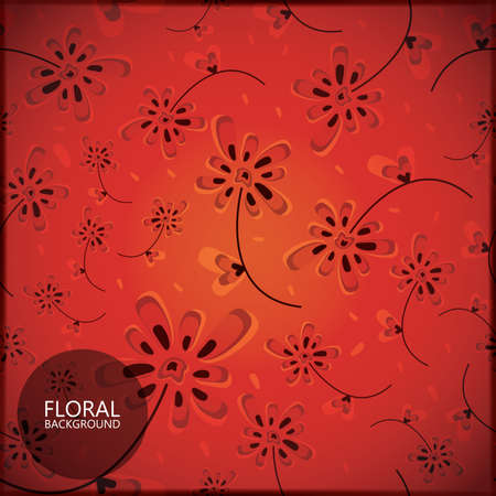 Floral cardのイラスト素材