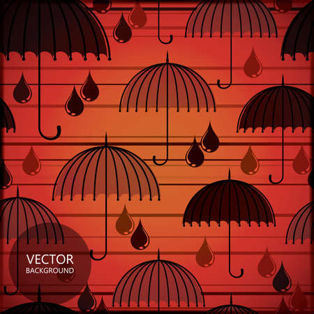 card with Umbrellaのイラスト素材
