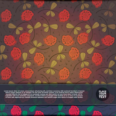 Floral cardのイラスト素材