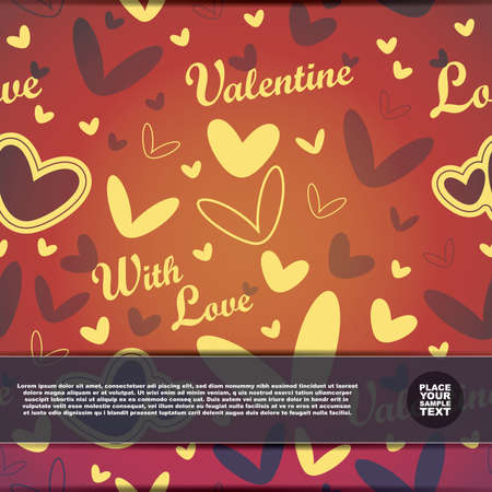 Valentine`s day cardのイラスト素材