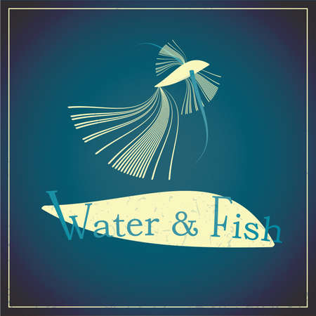 Card with fishのイラスト素材