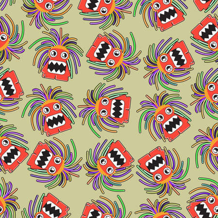 Monster seamlessのイラスト素材