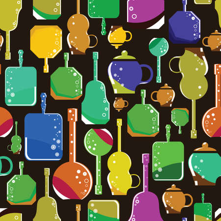 Colorful bottles - seamless patternのイラスト素材